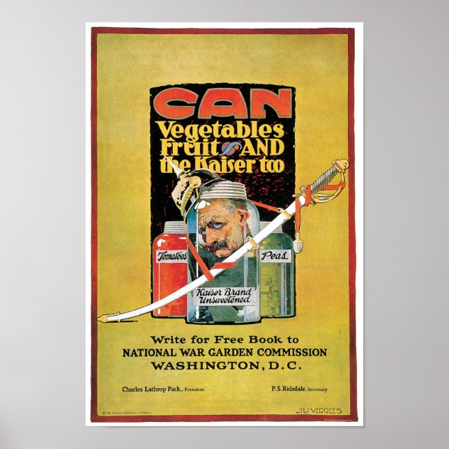 Poster Can Vegetables, Fruit et Kaiser Too (Devant)