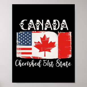 Poster Canada 51e État Drôle Trump Président