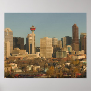 Poster Canada, Alberta, Calgary : Skyline de la ville à p
