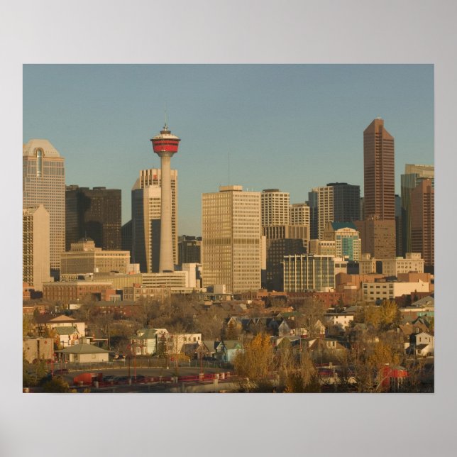 Poster Canada, Alberta, Calgary : Skyline de la ville à p (Devant)