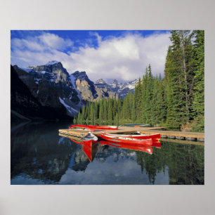 Poster Canada, Alberta, Moraine Lake. Le verre