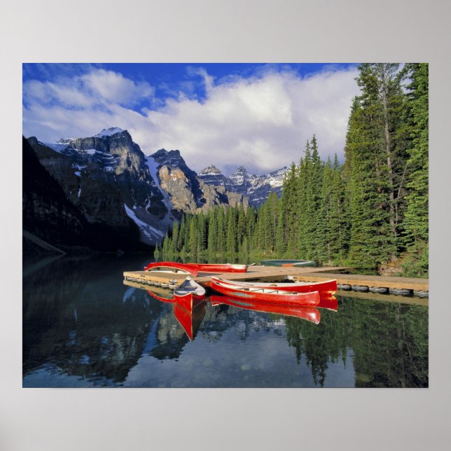 Poster Canada, Alberta, Moraine Lake. Le verre (Devant)