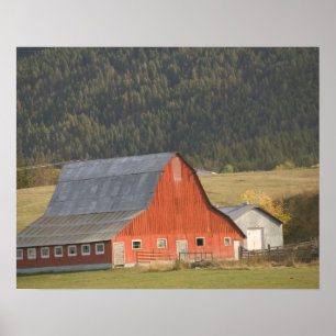 Poster CANADA, Colombie-Britannique, Enderby. Grange roug