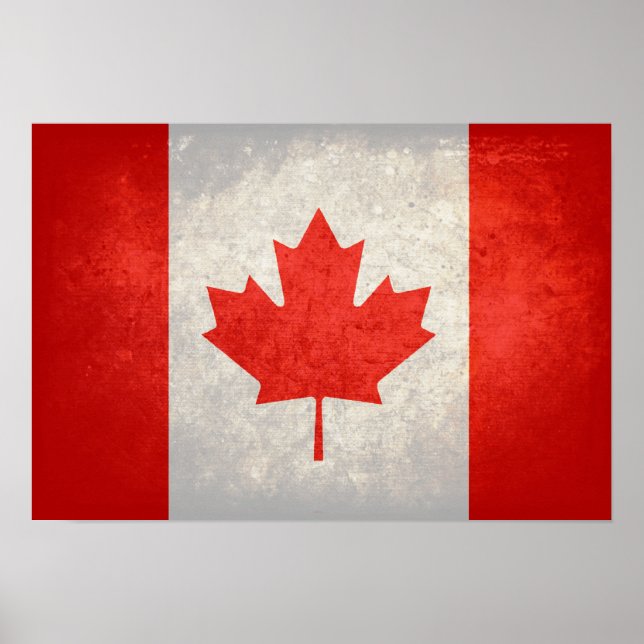 Poster Canada; drapeau canadien (Devant)
