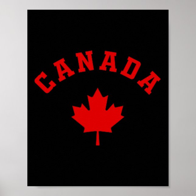 Poster Canada Drapeau Canadien Logo Feuille d'Érable Rand (Devant)