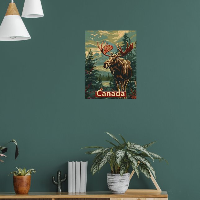 Poster Canada Moose Vintage (Salon 1)