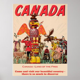 Poster Canada - Pays des Libres