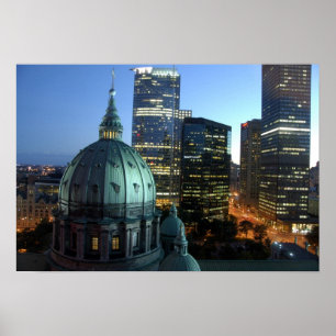 Poster Canada, Québec, Montréal. Montréal centre-ville,