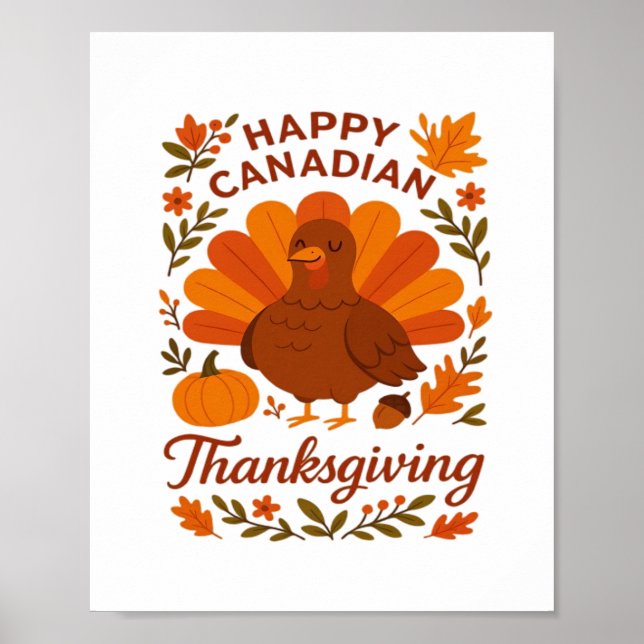 Poster Canadian Thanksgiving Automne Celebration Classiqu (Devant)