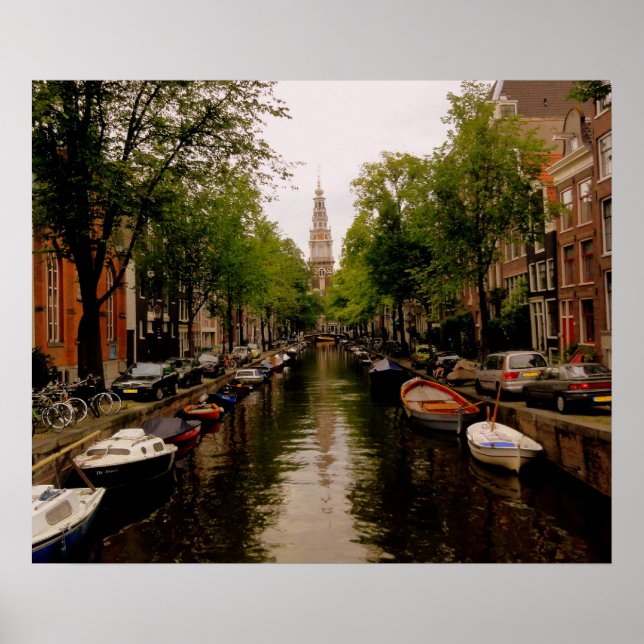 Poster Canal d'Amsterdam (Devant)