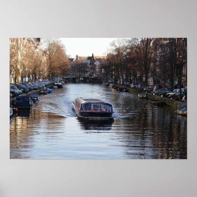 Poster Canal d'Amsterdam (Devant)