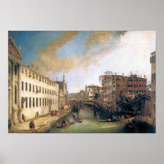 Poster Canal Giovanni Antonio-La rivière Mendicanti (Devant)