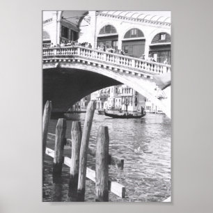 Poster Canal grand de Venise Italie de pont de Rialto