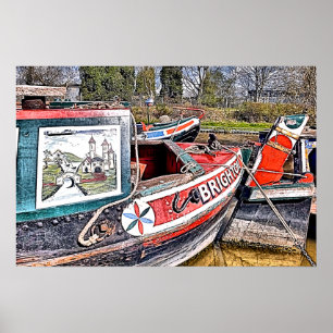 POSTER CANAL NARROWBOATS