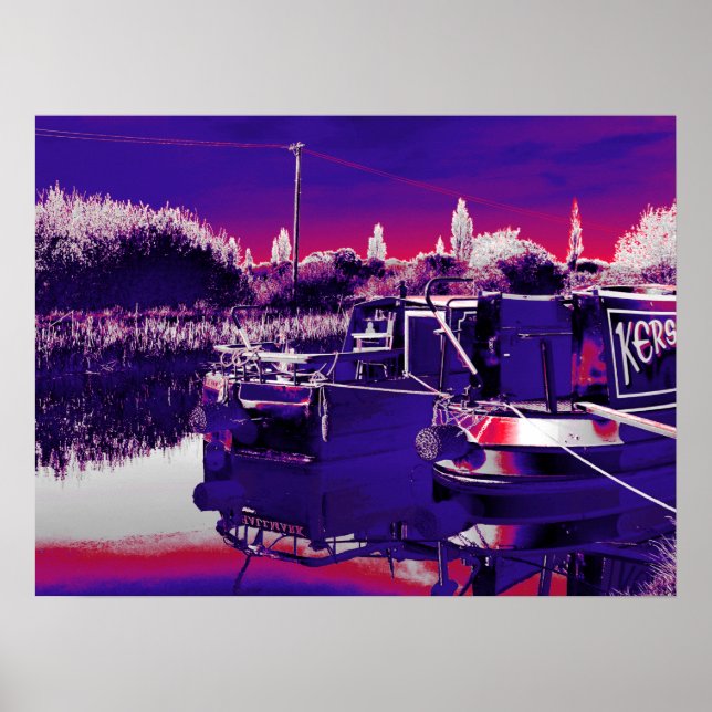 POSTER CANAL NARROWBOATS (Devant)