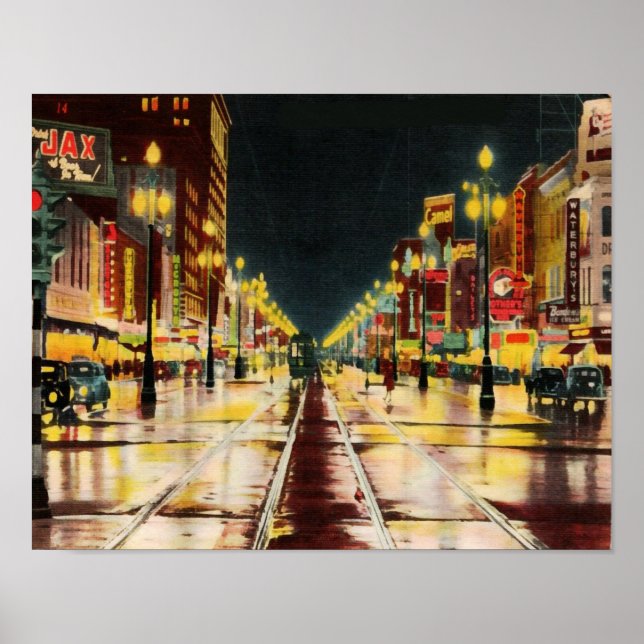Poster "Canal Street" Nouvelle-Orléans (Devant)