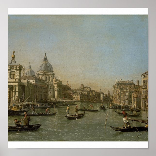 Poster Canaletto - L'entrée du Grand Canal Venise (Devant)