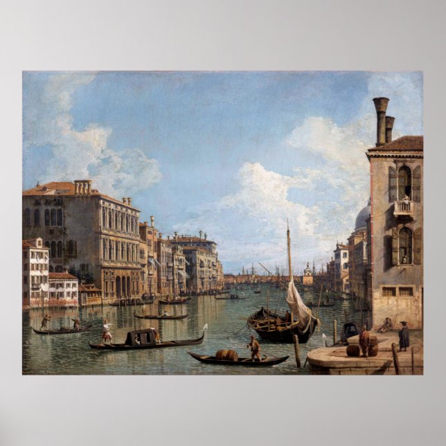 Poster Canaletto Vue sur le Grand Canal (Devant)