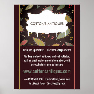Poster Canapé vintage, Boho violet chic, magasin d'antiqu