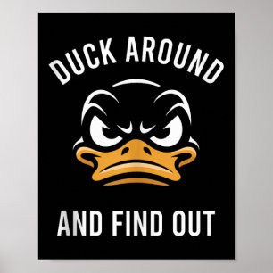 Poster Canard Autour Et Découvrir - Sarcastique - College
