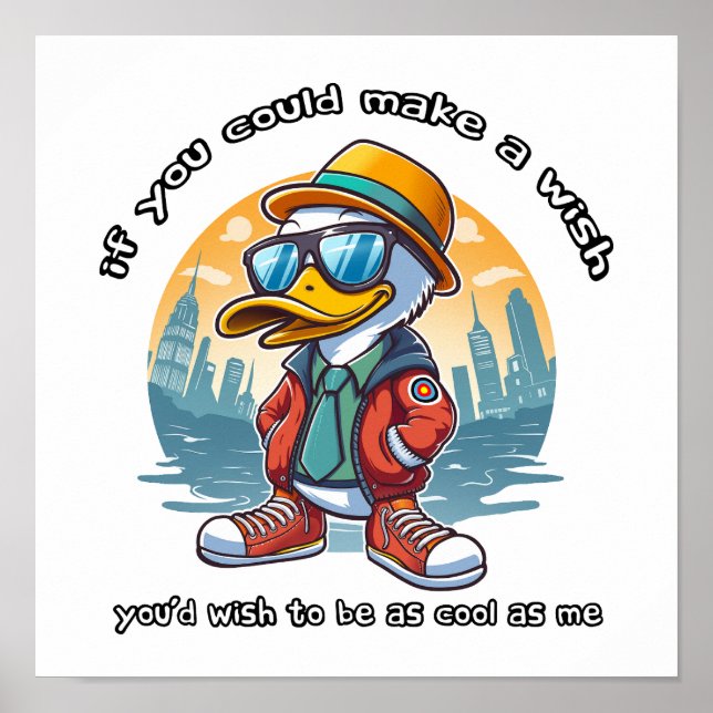 Poster Canard cool (Devant)