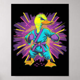 Poster Canard de Kung Fu Arts Martiaux Judo Canard Mma Ta