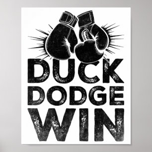 Poster Canard Esquive Gagne Boxeur Sports Force Gym Athlè