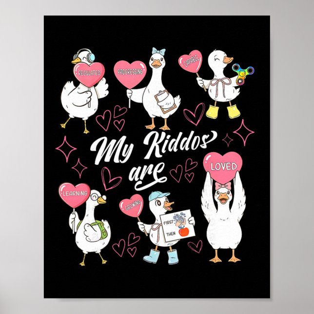 Poster Canard idiot rétro Saint-Valentin A Analyse du com (Devant)