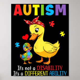 Poster Canard mère prise de conscience de l'autisme capac