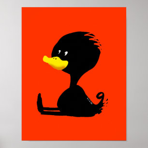 Poster canard noir