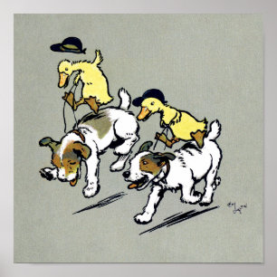 Poster Canards à chiens