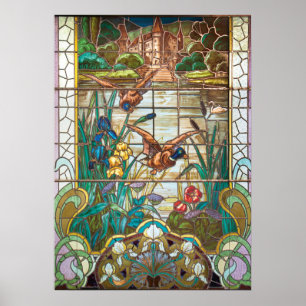 Poster Canards colverts en verre