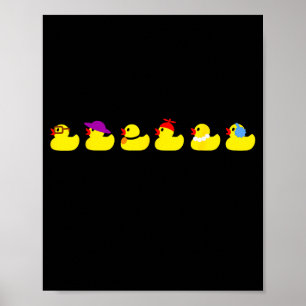 Poster Canards En Rangée Blague Drôle De Papa Humour Mign