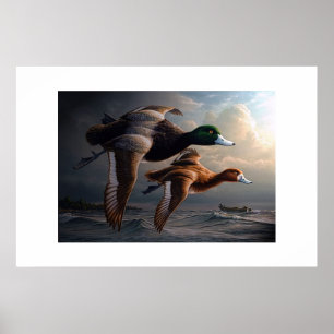 Poster Canards en vol