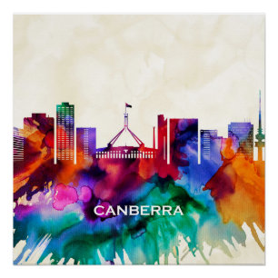 Poster Canberra Skyline
