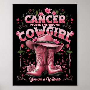 Poster Cancer A Choisi La Mauvaise Cowgirl Vous Êtes Un G