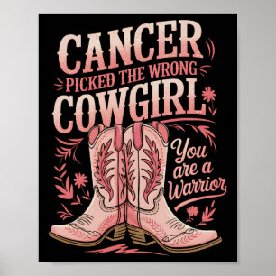 Poster Cancer A Choisi La Mauvaise Cowgirl Vous Êtes Un G