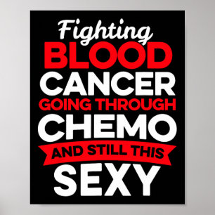 Poster Cancer amusant Lutter Sang Cancer Patient Chemo Là