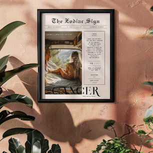 Poster Cancer Astrologie du zodiaque Photo Journal