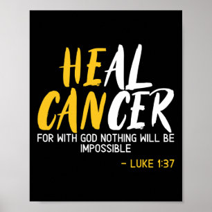 Poster Cancer de la guérison Mois de sensibilisation au c