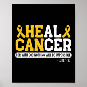 Poster Cancer de la guérison Mois de sensibilisation au c