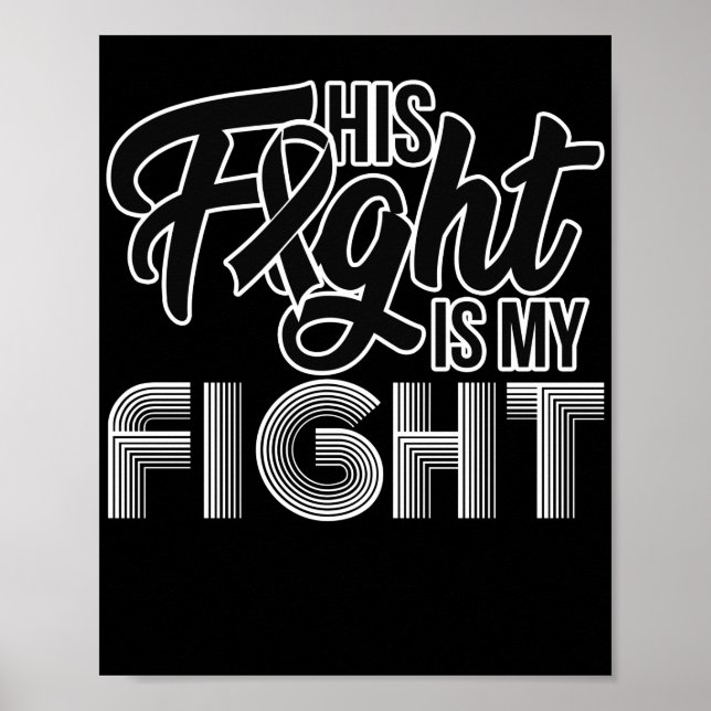 Poster Cancer de la peau Sa lutte est mon combat Melanoma (Devant)