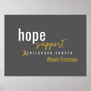 Poster cancer de l'enfance Personnalisé #nom de l'équipe