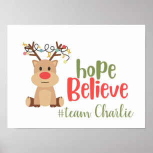 Poster cancer de l'enfance. Personnalisé #nom de l'équipe