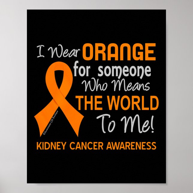 Poster Cancer Du Rein Pour Quelqu'Un Qui Veut Dire Le Mon (Devant)