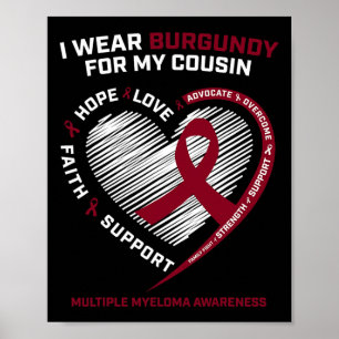 Poster Cancer du Sang Porter la Bourgogne Cousine multipl