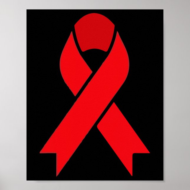 Poster Cancer du sang Semaine du ruban rouge Sensibilisat (Devant)