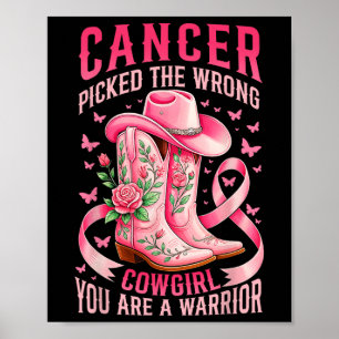 Poster Cancer Du Sein Choisi La Mauvaise Cowgirl Vous Ête