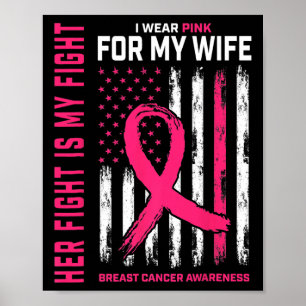 Poster Cancer du sein Sa lutte est ma lutte Je porte le W