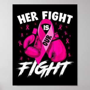 Poster Cancer du sein Sa lutte est notre combat cancer du